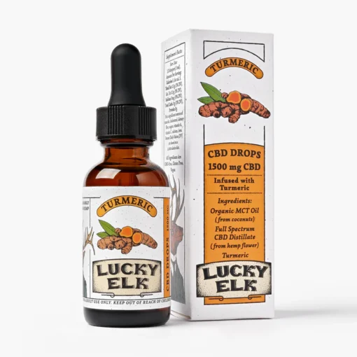 Lucky Elk Full Spectrum CBD Drops · Cold-Infused Turmeric (1500 mg)